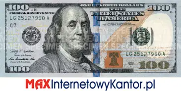 100 dolarów merykańskie 2013 r. awers